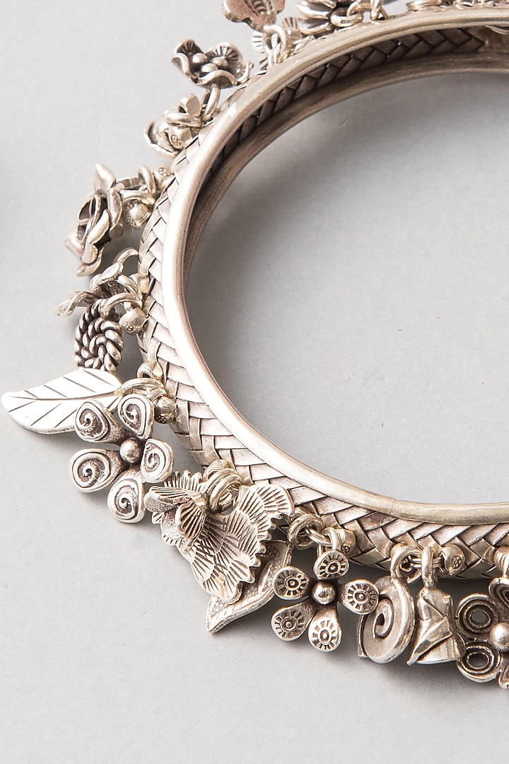 Silver Finish Bangle In Sterling Silver by Mero at Pernia's Pop Up Shop