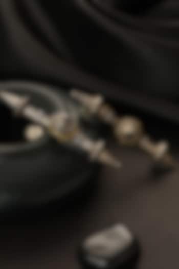 Two-Tone Finish Long Dangler Earrings In Sterling Silver by Mero at Pernia's Pop Up Shop