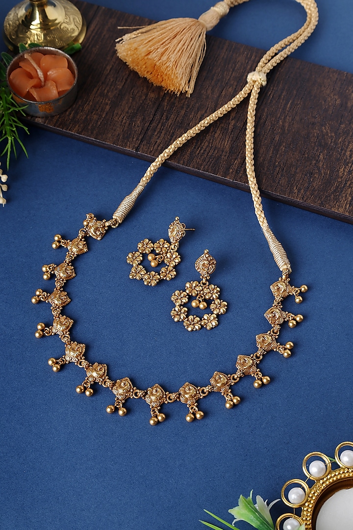 Gold Finish Ghungroo Tribal Necklace Set In Sterling Silver by Mero at  Pernia's Pop Up Shop