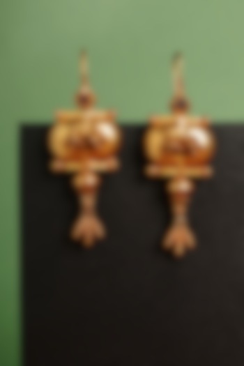 Gold Plated Temple Earrings In Sterling Silver by Mero at Pernia's Pop Up Shop