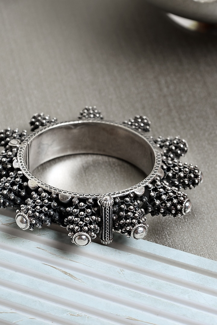 Silver Finish Vintage Kada In Sterling Silver by Mero at Pernia's Pop Up Shop