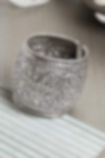 Silver Finish Chitai Cuff In Sterling Silver by Mero at Pernia's Pop Up Shop