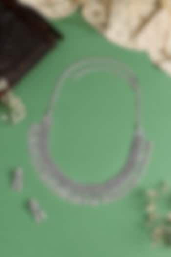 Two-Tone Finish Necklace Set In Sterling Silver by Mero at Pernia's Pop Up Shop