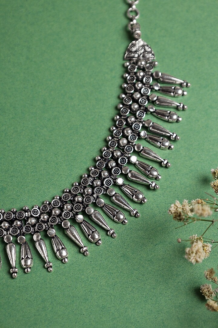Two-Tone Finish Tribal Necklace Set In Sterling Silver by Mero at Pernia's Pop Up Shop