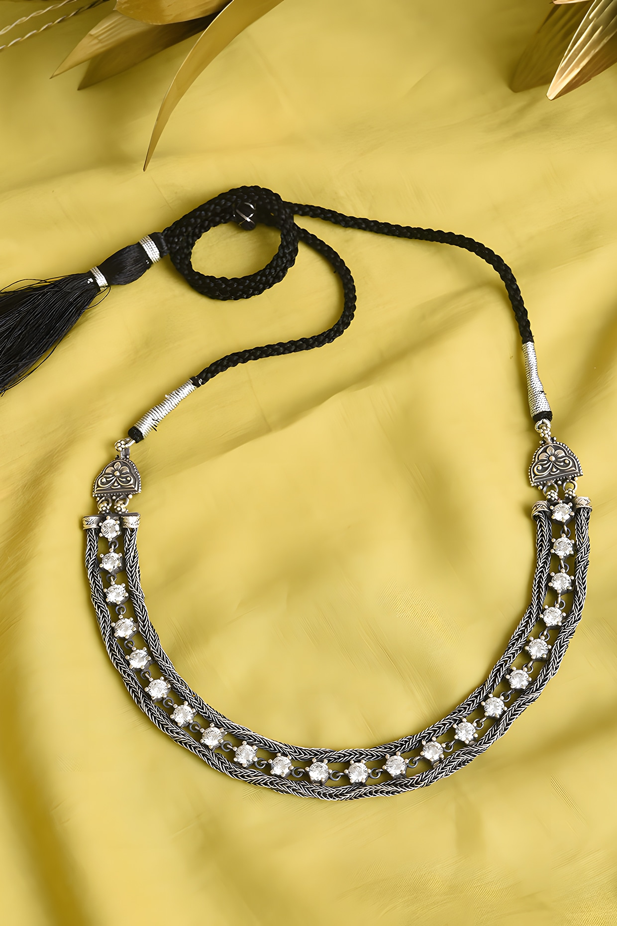 Tribal silver clearance necklace