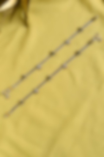 Two Tone Finish Multi-Colored Stone Tribal Anklets (Set Of 2) In Sterling Silver by Mero at Pernia's Pop Up Shop