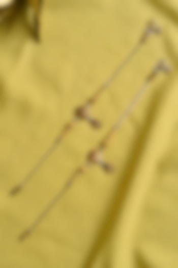 Two Tone Finish Multi-Colored Stone Tribal Anklets (Set Of 2) In Sterling Silver by Mero at Pernia's Pop Up Shop