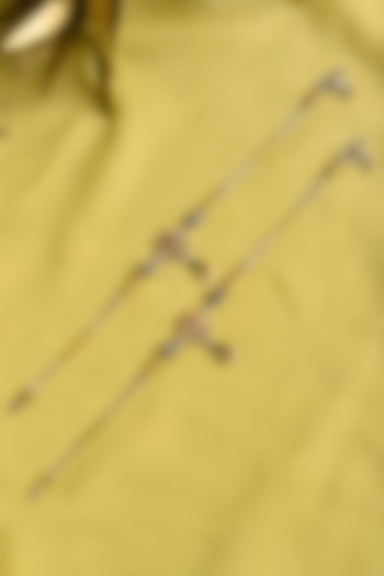 Two Tone Finish Multi-Colored Stone Tribal Anklets (Set Of 2) In Sterling Silver by Mero at Pernia's Pop Up Shop