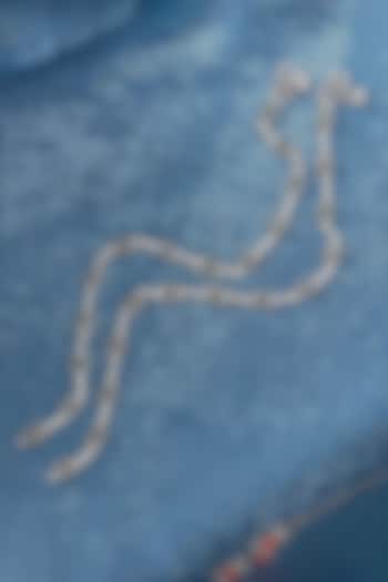 Silver Finish Synthetic Stone Anklets In Sterling Silver by Mero at Pernia's Pop Up Shop