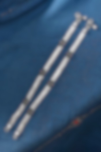 Silver Finish Synthetic Stone Anklets In Sterling Silver by Mero at Pernia's Pop Up Shop