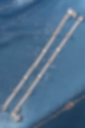 Silver Finish Synthetic Stone Anklets In Sterling Silver by Mero at Pernia's Pop Up Shop