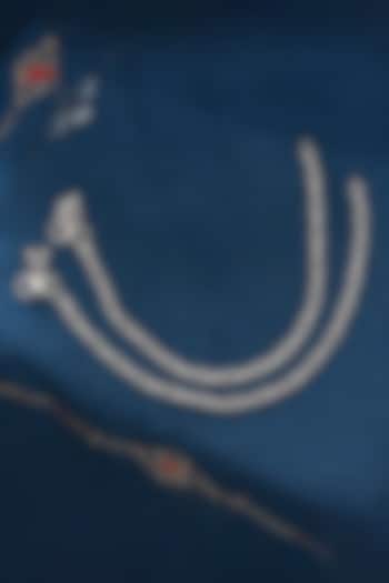 Silver Finish Synthetic Stone Anklets In Sterling Silver by Mero at Pernia's Pop Up Shop