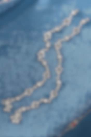 Silver Finish Synthetic Stone Anklets In Sterling Silver by Mero at Pernia's Pop Up Shop