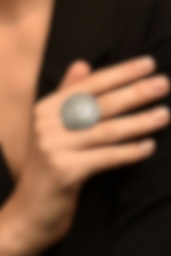 White Finish Tribal Ring In Sterling Silver by Mero at Pernia's Pop Up Shop