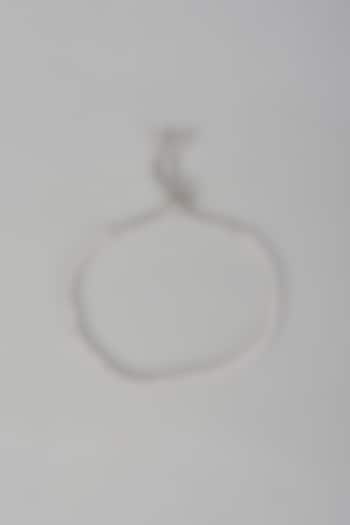 White Finish Zircon Tennis Bracelet In Sterling Silver by Mero