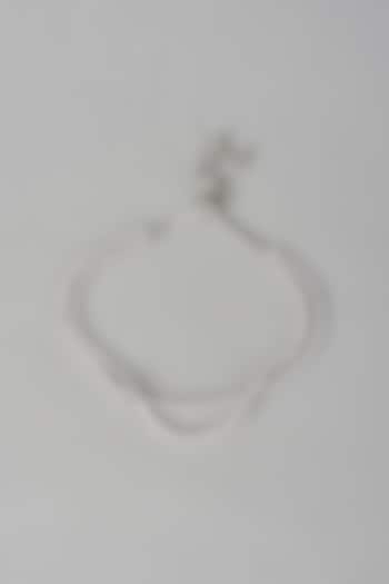 White Finish Cubic Zircon Bracelet In Sterling Silver by Mero at Pernia's Pop Up Shop