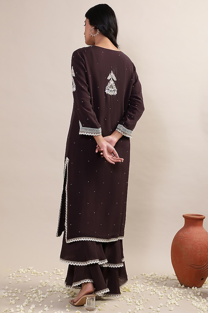 Coca Cola Georgette Party Wear Sharara Set by MERAKI BY POONAM SSANYAA at Pernia's Pop Up Shop