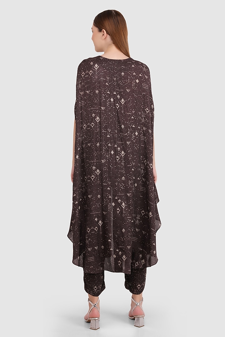 Cola Viscose Muslin Hand Embroidered Kaftan Set by Meraki By Rachna at Pernia's Pop Up Shop