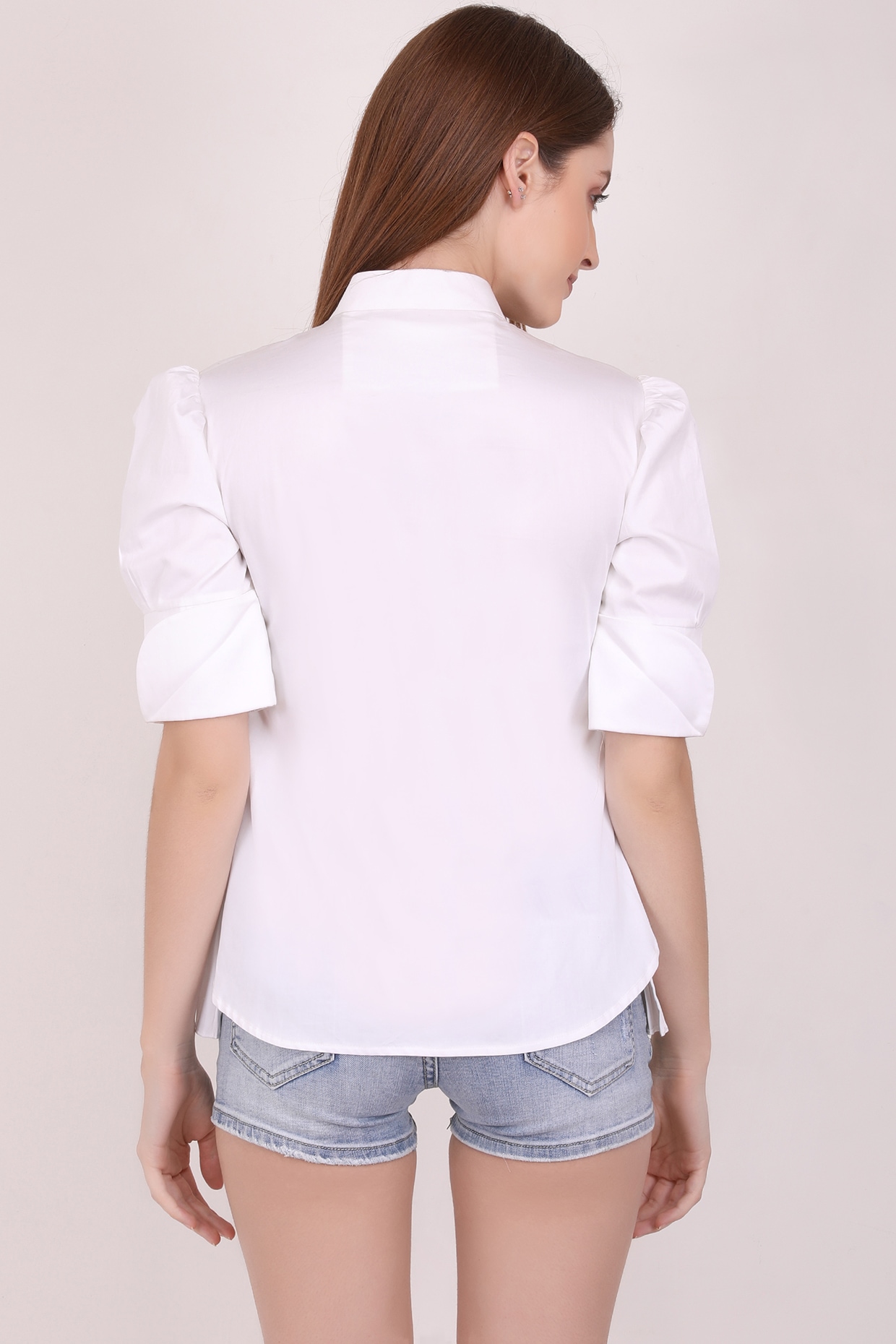 vince camuto merra pleated shoulder detail blouse