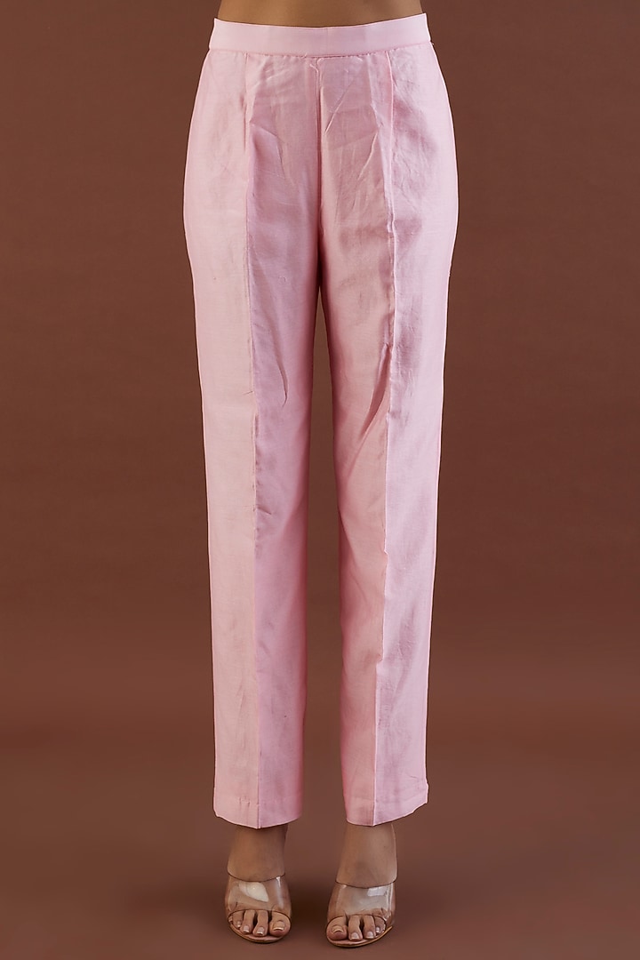 Blush Pink Embroidered Jacket Set by Metamorphs at Pernia's Pop Up Shop