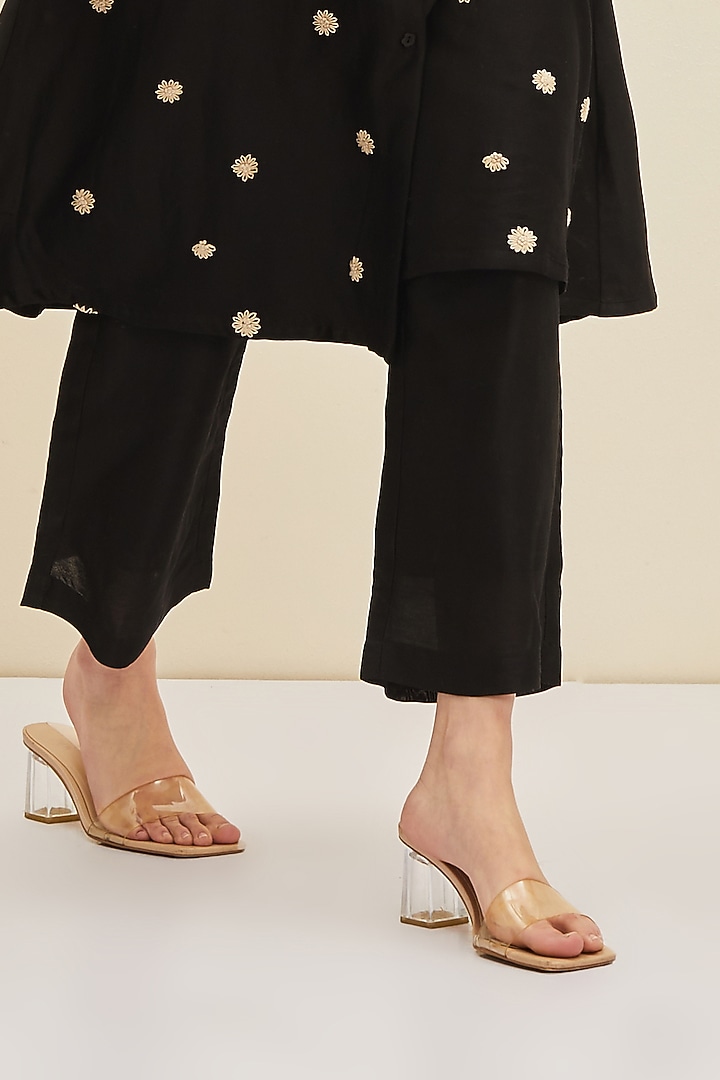 Black Hand Embroidered Tunic Set by Meadow at Pernia's Pop Up Shop