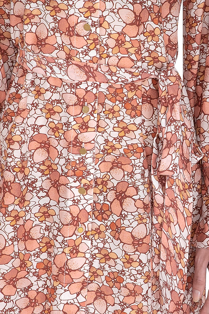 Ivory Printed Mini Summer Dress by Meadow at Pernia's Pop Up Shop