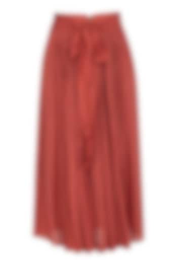 Ruby Wrinkled Silk Skirt by Meadow