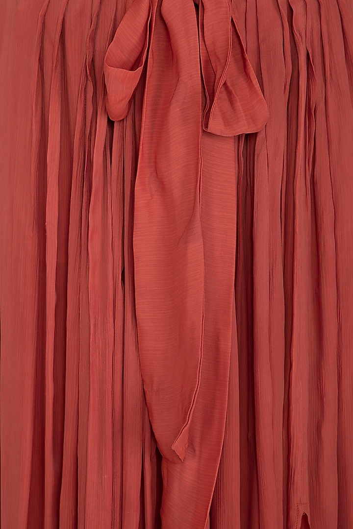 Ruby Wrinkled Silk Skirt by Meadow at Pernia's Pop Up Shop