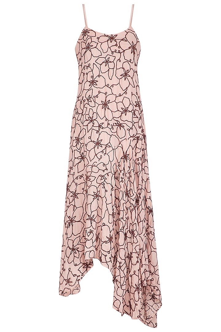 Ivory Embroidered Slip Dress by Meadow