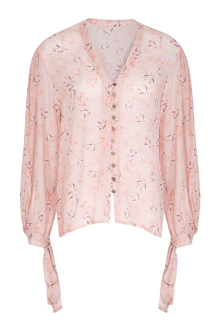 Baby Pink Printed Top by Meadow