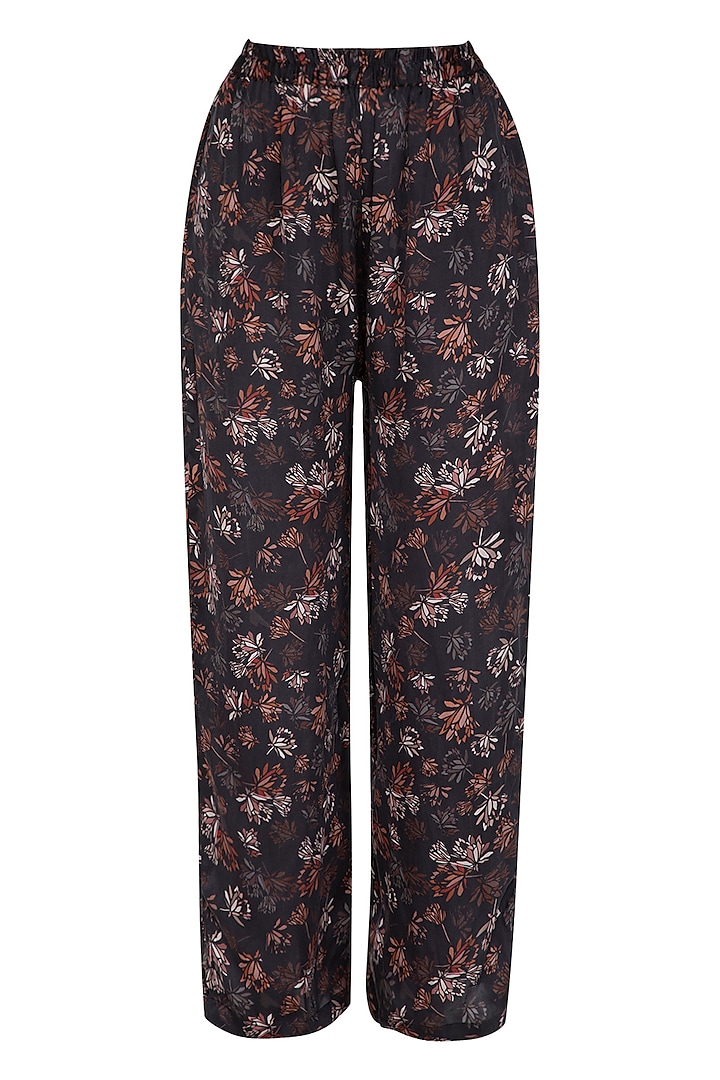 Midnight Blue Printed Lounge Pants by Meadow