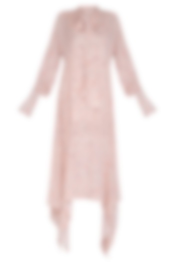 Baby Pink Printed Midi Dress by Meadow
