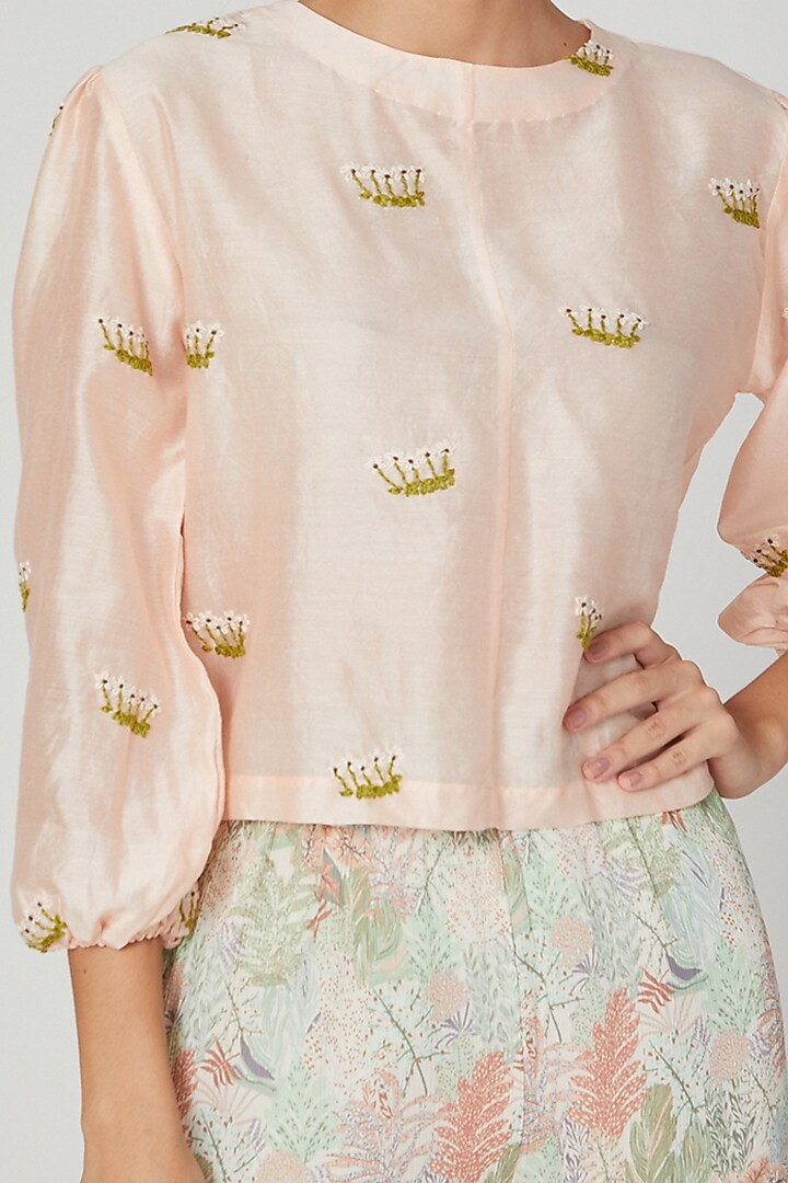 Peach Blouse With An Inner by Meadow at Pernia's Pop Up Shop