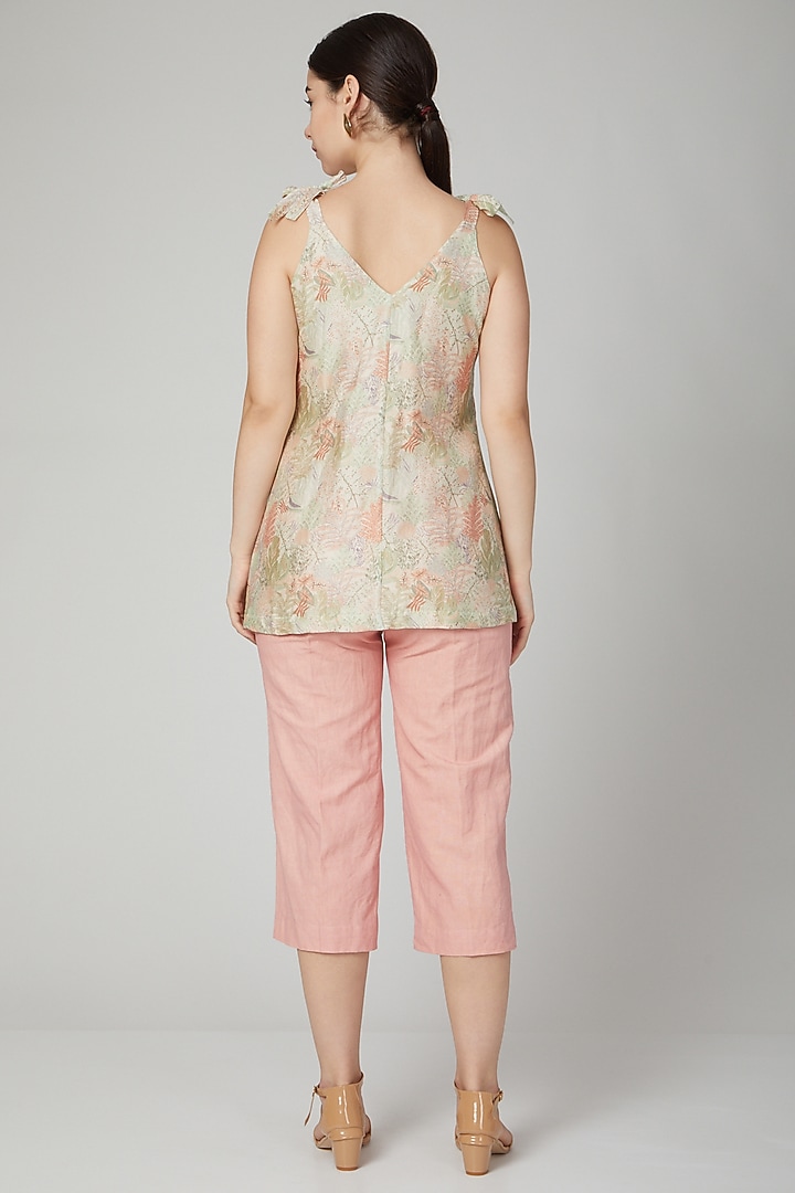Mint Green Floral Printed Top by Meadow at Pernia's Pop Up Shop