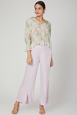 Mint Green Printed Top by Meadow