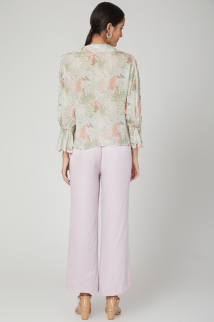 Mint Green Printed Top by Meadow at Pernia's Pop Up Shop