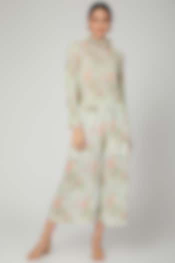 Mint Green Wrinkled Printed Top by Meadow at Pernia's Pop Up Shop