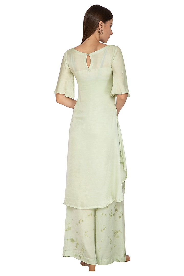 Mint Green Tie-Dye Pants With Tunic & Inner by Meadow at Pernia's Pop Up Shop