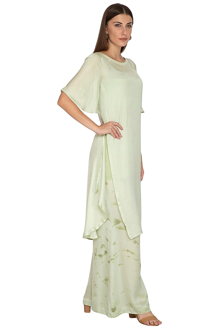 Mint Green Tie-Dye Pants With Tunic & Inner by Meadow at Pernia's Pop Up Shop