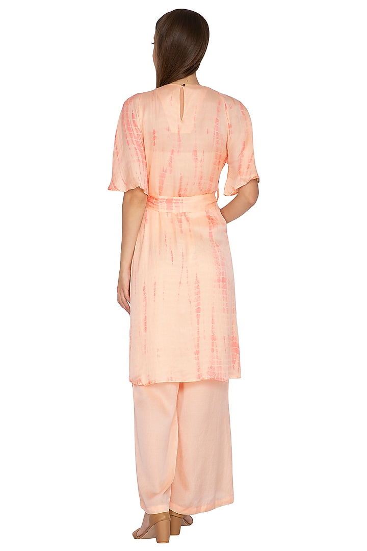 Coral Tie-Dye Tunic With Pants & Belt by Meadow at Pernia's Pop Up Shop