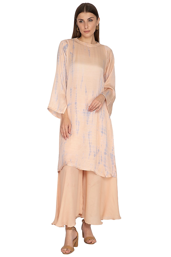 Peach Tie-Dye Tunic With Pants & Inner by Meadow