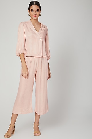 Rosa Peach Silk Jacket by Meadow