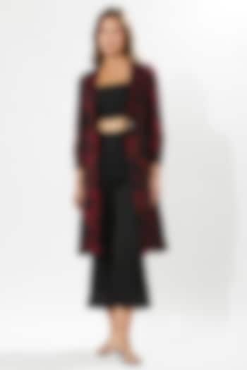 Black Silk Cotton Organza Co-Ord Set by Meadow at Pernia's Pop Up Shop