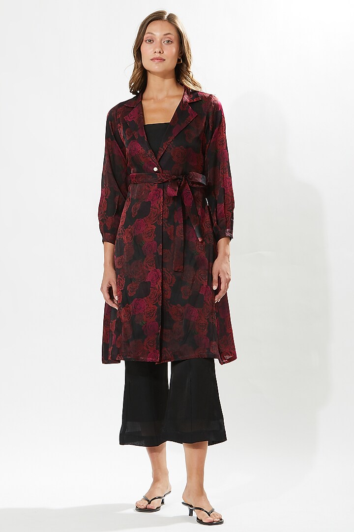 Black Silk Cotton Organza Co-Ord Set by Meadow at Pernia's Pop Up Shop