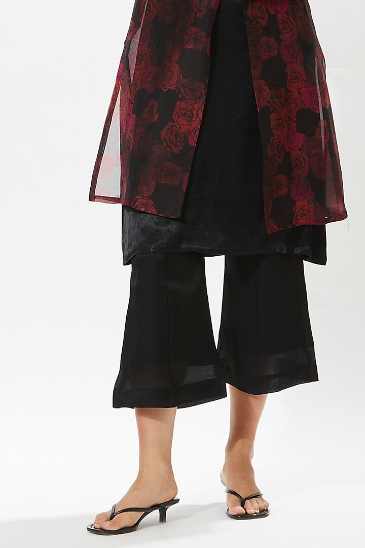 Black Silk Cotton Organza Co-Ord Set by Meadow at Pernia's Pop Up Shop