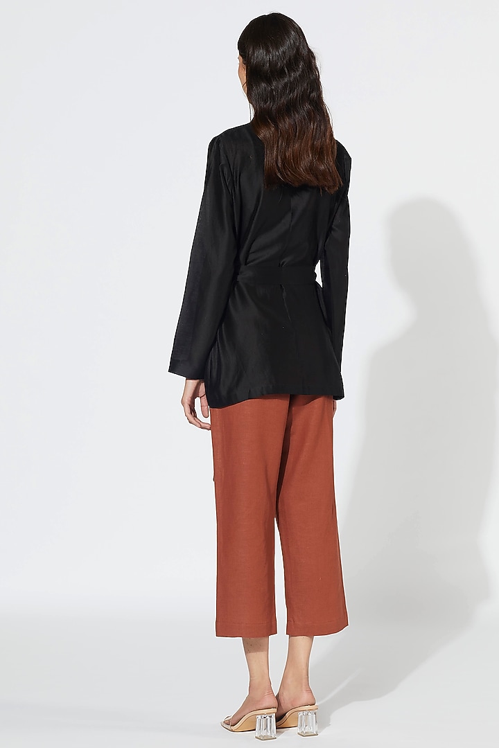 Rust Straight Cut Pants by Meadow at Pernia's Pop Up Shop
