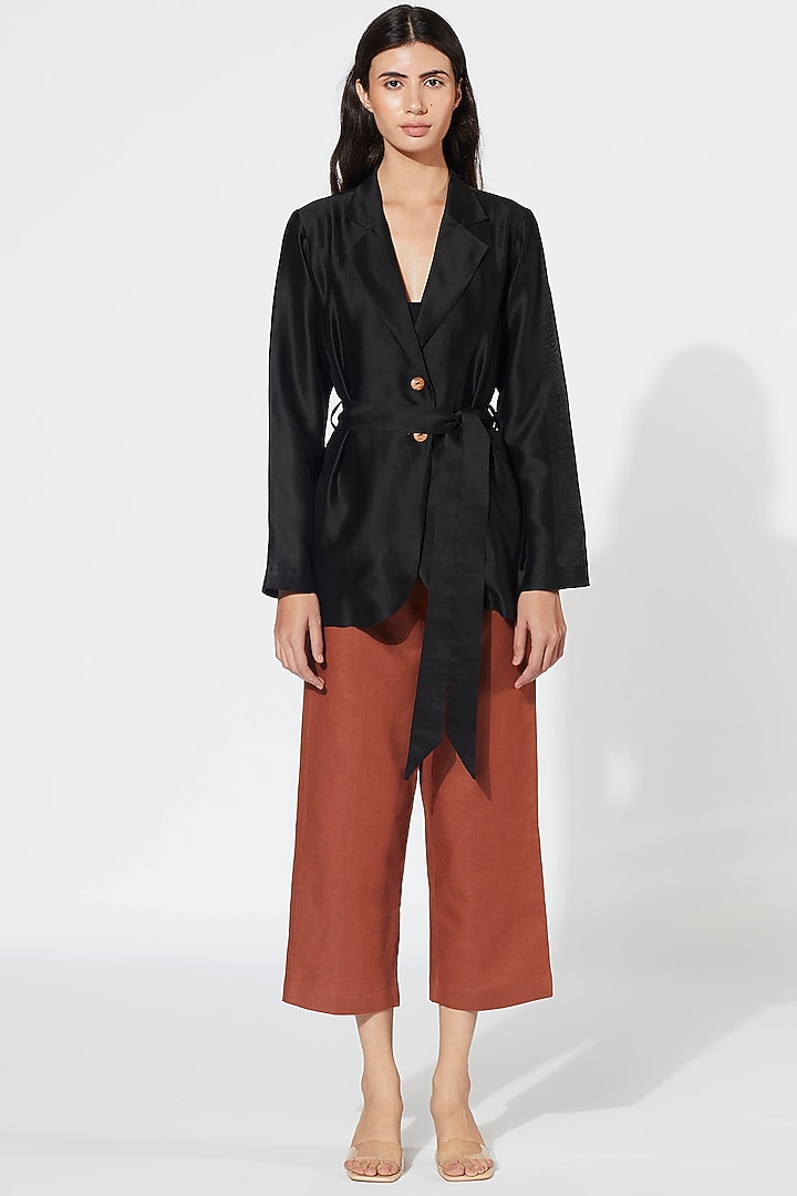 Rust Straight Cut Pants by Meadow at Pernia's Pop Up Shop