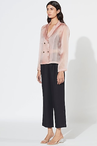 Blush Pink Biker Jacket by Meadow