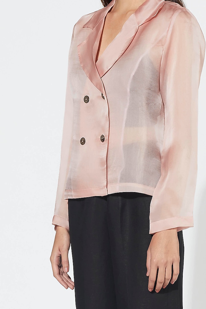 Blush Pink Biker Jacket by Meadow at Pernia's Pop Up Shop