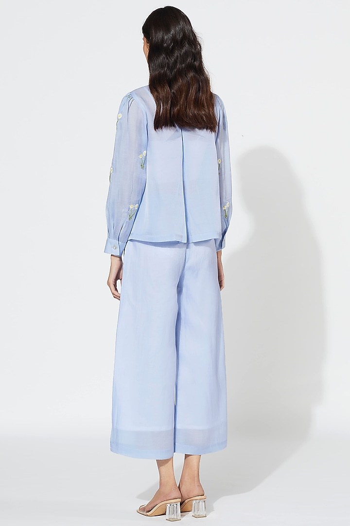 Prairie Blue Wide-Leg Pants by Meadow at Pernia's Pop Up Shop